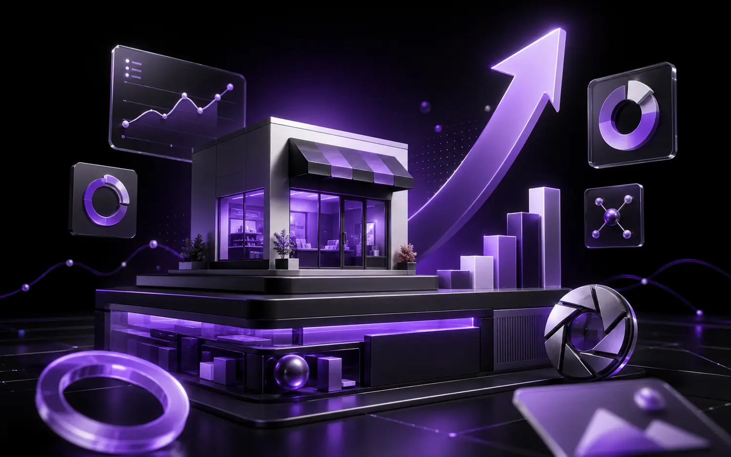 3D visual showing agency-supported small business growth