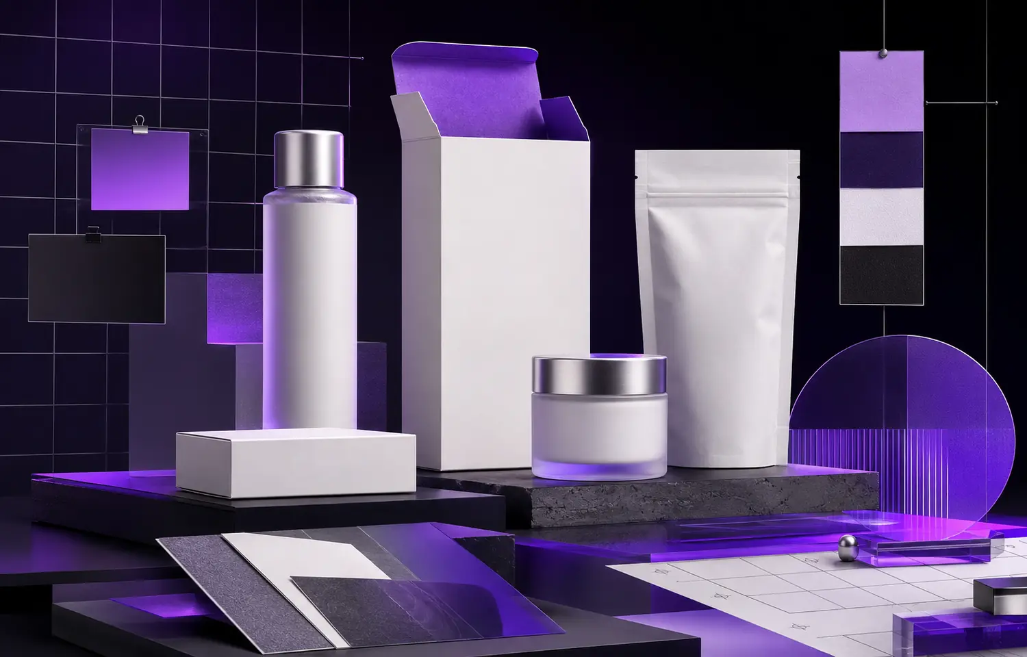 3D graphic and packaging design visual