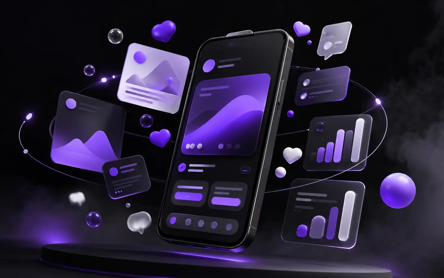 3D social media marketing visual
